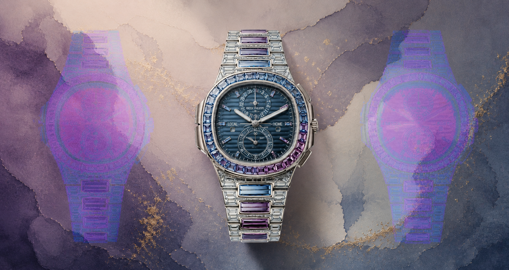 A selected detail from Julian Wilczynski's developing collection of paintings and watches